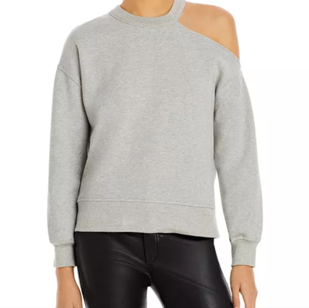 Rails Women's Light Gray Off-the-Shoulder Sweater - Picture 2 of 8